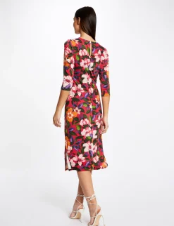 Robes>Morgan Robe Midi Ajustee Froncee Imprime Floral Femme | Multico