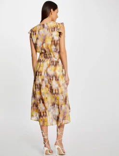 Robes>Morgan Robe Midi Cintree Imprime Abstrait Femme | Multico