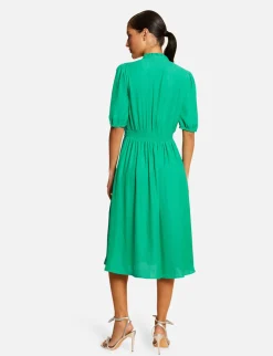 Robes>Morgan Robe Midi Evasee Imprime Cachemire Vert Moyen Femme | Vert_Moyen