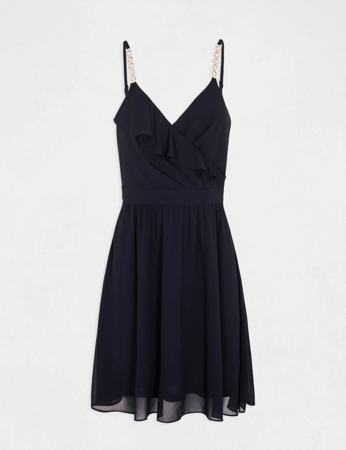 Robes>Morgan Robe Patineuse Avec Col Cache-Coeur Femme | Marine