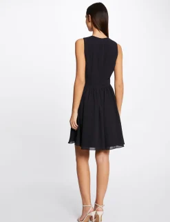 Robes>Morgan Robe Patineuse Avec Detail Chaine Femme | Marine