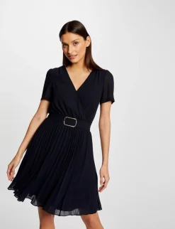 Robes>Morgan Robe Patineuse Bas Plisse Femme | Marine