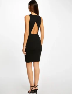 Robes>Morgan Robe Pull Ajustee Avec Ouverture Femme | Noir
