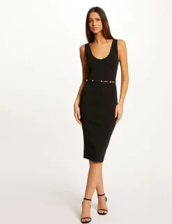 Robes>Morgan Robe Pull Ajustee Avec Perles Femme | Noir