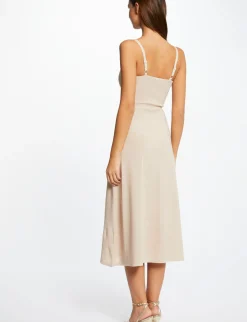Robes>Morgan Robe Pull Midi Evasee A Bretelles Fines Femme | Dore