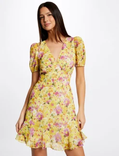 Robes>Morgan Robe Trapeze A Volants Imprime Floral Femme | Multico