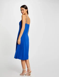 Robes>Morgan Robe Trapeze Fluide A Bretelles Bleu Electrique Femme | Bleu_Electrique