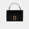 Maroquinerie>Morgan Sac Cartable Effet Croco Femme | Noir