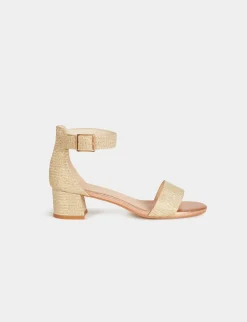 Chaussures>Morgan Sandales A Talons Aspect Metallise Femme | Dore