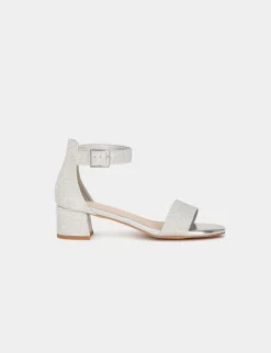 Chaussures>Morgan Sandales A Talons Aspect Metallise Femme | Argente