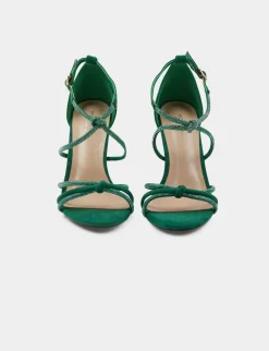 Chaussures>Morgan Sandales A Talons Avec Brides Strass Femme | Vert