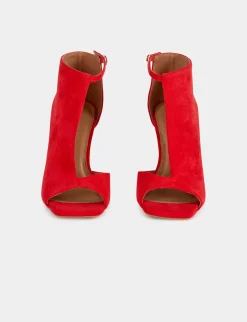 Chaussures>Morgan Sandales A Talons Demi-Ouvertes Femme | Rouge