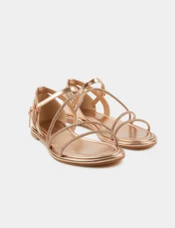 Chaussures>Morgan Sandales Plates Avec Details Strass Vieux Rose Femme | Vieux_Rose