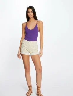 Shorts>Morgan Short Ajuste Imprime Cachemire Femme | Sable