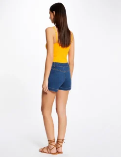 Shorts>Morgan Short Avec Boutons Jean Stone Femme | Jean_Stone