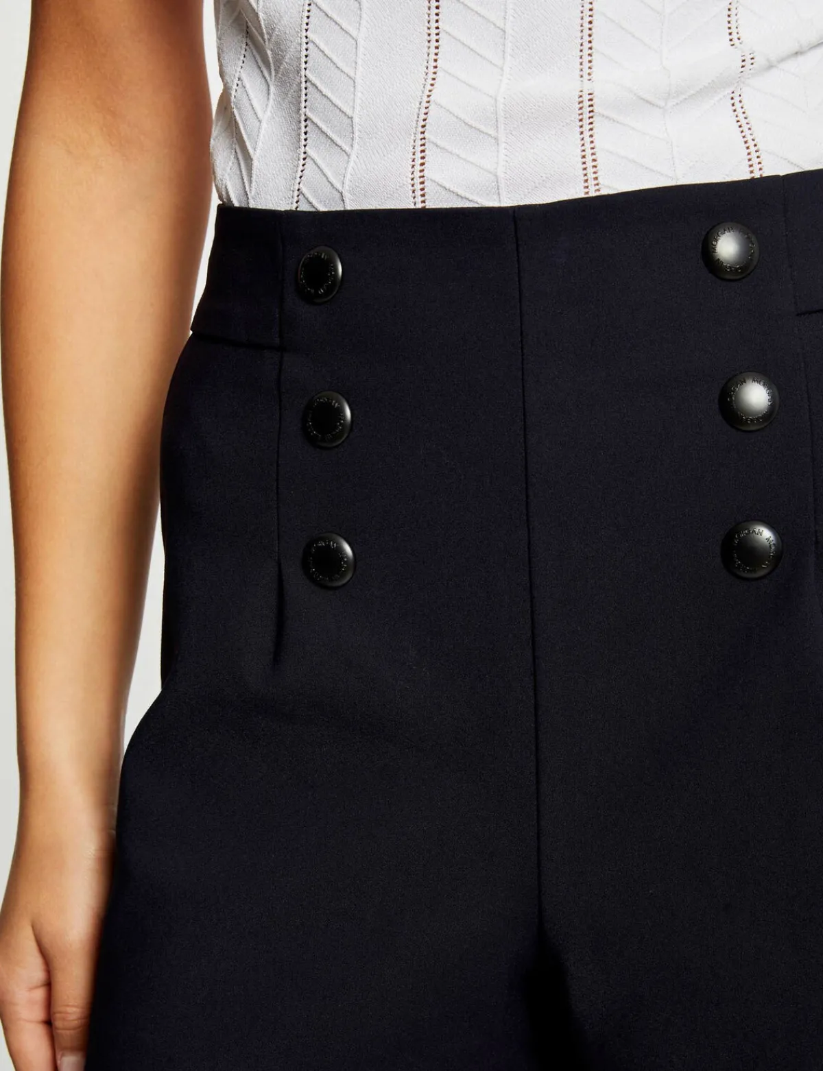 Shorts>Morgan Short City Droit A Pont Femme | Marine