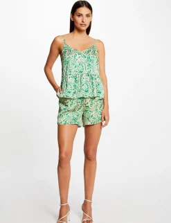 Ensembles Et Tailleurs>Morgan Short Droit Satin Imprime Cachemire Femme | Multico