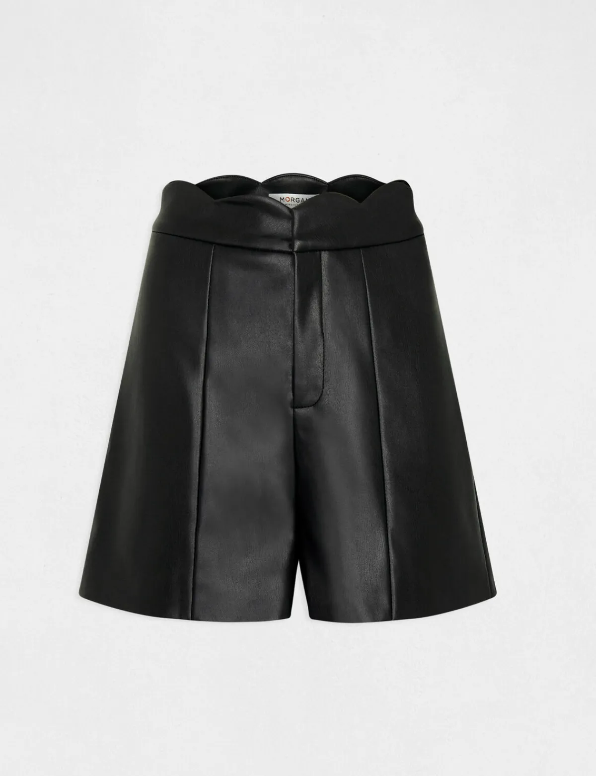 Shorts>Morgan Short Droit Simili Cuir Femme | Noir