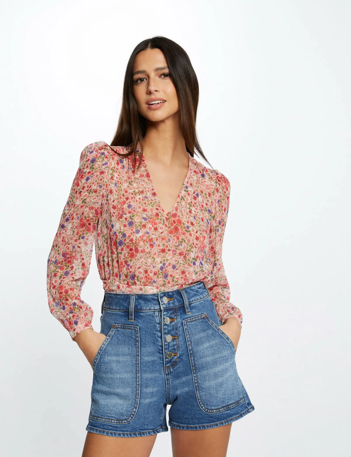 Shorts>Morgan Short Mom Taille Haute En Jean Jean Stone Femme | Jean_Stone