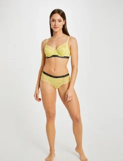 Lingerie>Morgan Shorty Dentelle Femme | Jaune