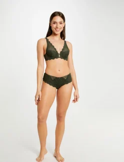 Lingerie>Morgan Shorty En Dentelle Vert Kaki Femme | Vert_Kaki