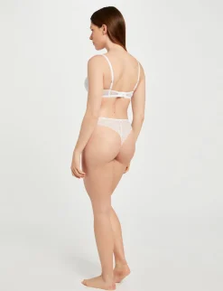 Lingerie>Morgan Tanga En Dentelle Femme | Blanc