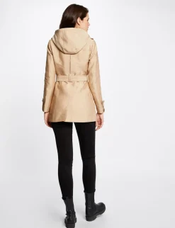 Manteaux>Morgan Trench Droit Ceinture A Capuche Femme | Camel