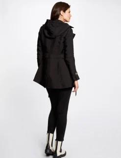Manteaux>Morgan Trench Droit Ceinture A Capuche Femme | Noir
