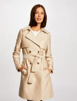 Manteaux>Morgan Trench Droit Ceinture Femme | Beige
