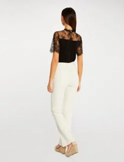 Tops Et T-Shirts>Morgan T-Shirt A Manches Courtes Femme | Noir