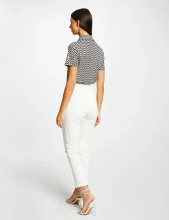Tops Et T-Shirts>Morgan T-Shirt Boutonne Imprime Geometrique Femme | Multico