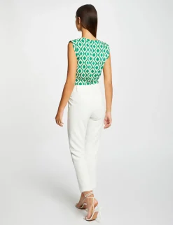 Tops Et T-Shirts>Morgan T-Shirt Imprime Geometrique Femme | Vert