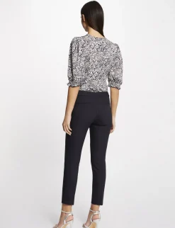 Tops Et T-Shirts>Morgan T-Shirt Manches 3/4 Col Bijou Imprime Femme | Multico