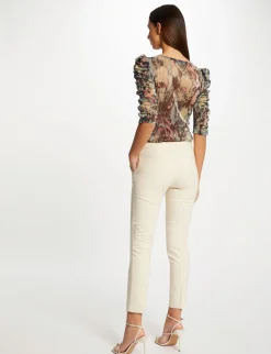 Tops Et T-Shirts>Morgan T-Shirt Manches 3/4 Imprime Abstrait Femme | Multico