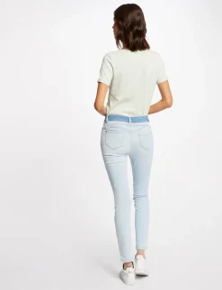 Tops Et T-Shirts>Morgan T-Shirt Manches Courtes A Inscription Vert Clair Femme | Vert_Clair