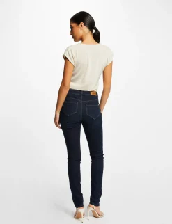 Tops Et T-Shirts>Morgan T-Shirt Manches Courtes A Col En V Femme | Ivoire