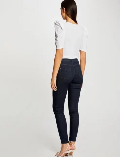 Tops Et T-Shirts>Morgan T-Shirt Manches Courtes A Detail Bijou Femme | Ecru