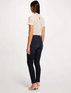 Tops Et T-Shirts>Morgan T-Shirt Manches Courtes A Dentelle Femme | Ecru