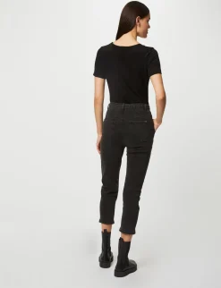 Tops Et T-Shirts>Morgan T-Shirt Manches Courtes Avec Col En V Femme | Noir