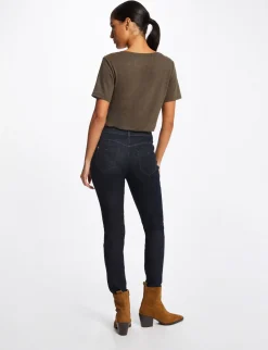 Tops Et T-Shirts>Morgan T-Shirt Manches Courtes Avec Ornements Vert Kaki Femme | Vert_Kaki