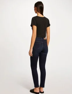 Tops Et T-Shirts>Morgan T-Shirt Manches Courtes Col En V Femme | Noir