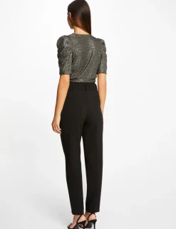 Tops Et T-Shirts>Morgan T-Shirt Manches Courtes Fils Metallises Femme | Dore