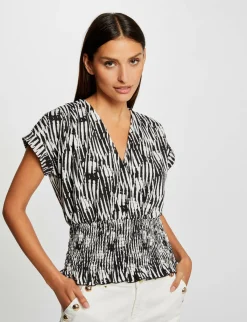 Tops Et T-Shirts>Morgan T-Shirt Manches Courtes Imprime Abstrait Femme | Multico