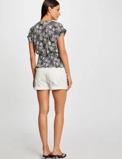 Tops Et T-Shirts>Morgan T-Shirt Manches Courtes Imprime Abstrait Femme | Multico