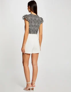 Tops Et T-Shirts>Morgan T-Shirt Manches Courtes Imprime Foulard Femme | Multico