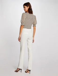 Tops Et T-Shirts>Morgan T-Shirt Manches Courtes Imprime Femme | Ecru