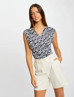 Tops Et T-Shirts>Morgan T-Shirt Manches Courtes Imprime Abstrait Femme | Multico