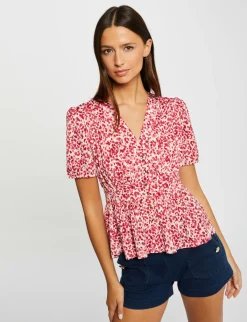 Tops Et T-Shirts>Morgan T-Shirt Manches Courtes Imprime Abstrait Femme | Multico