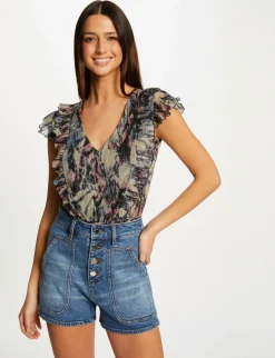 Tops Et T-Shirts>Morgan T-Shirt Manches Courtes Imprime Abstrait Femme | Multico