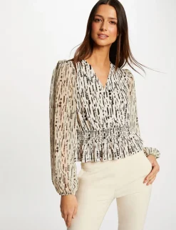 Tops Et T-Shirts>Morgan T-Shirt Manches Longues Imprime Abstrait Femme | Multico